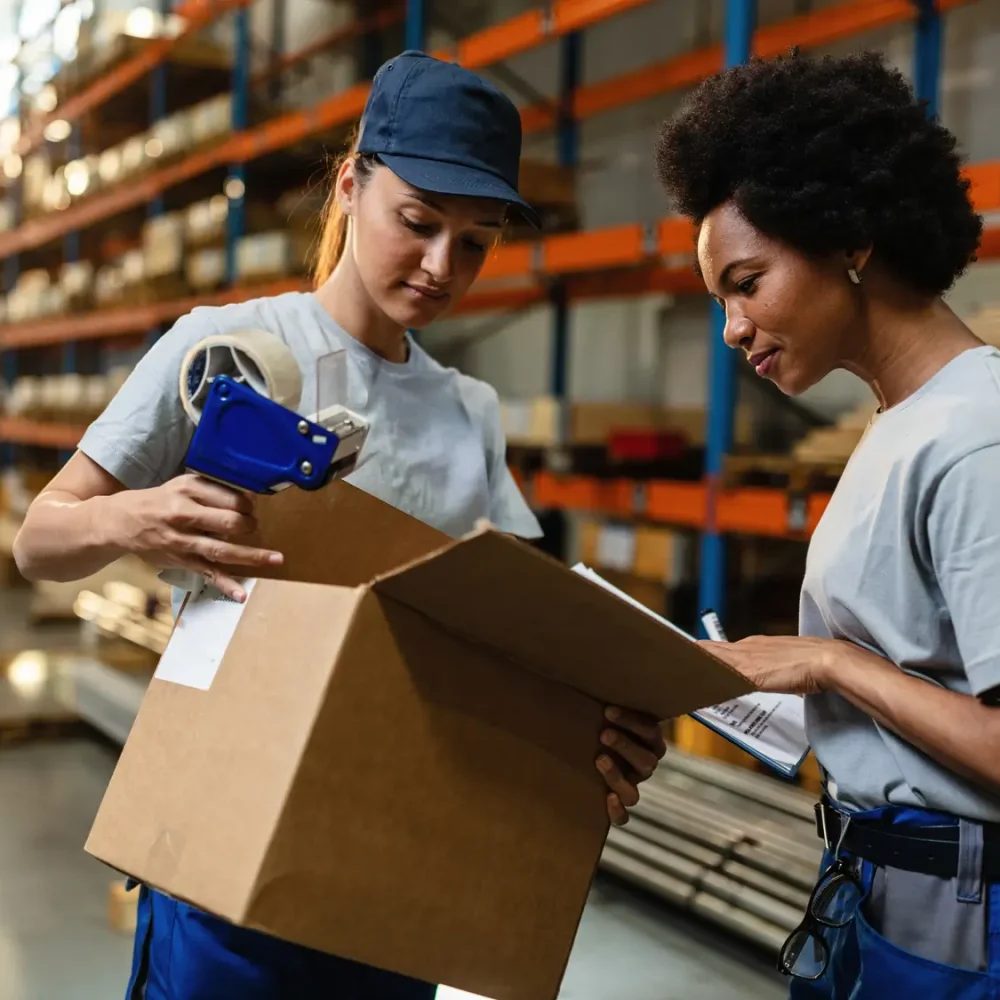 female-warehouse-workers-checking-cardboard-box-before-final-packing-while-working-distribution-warehouse (1)